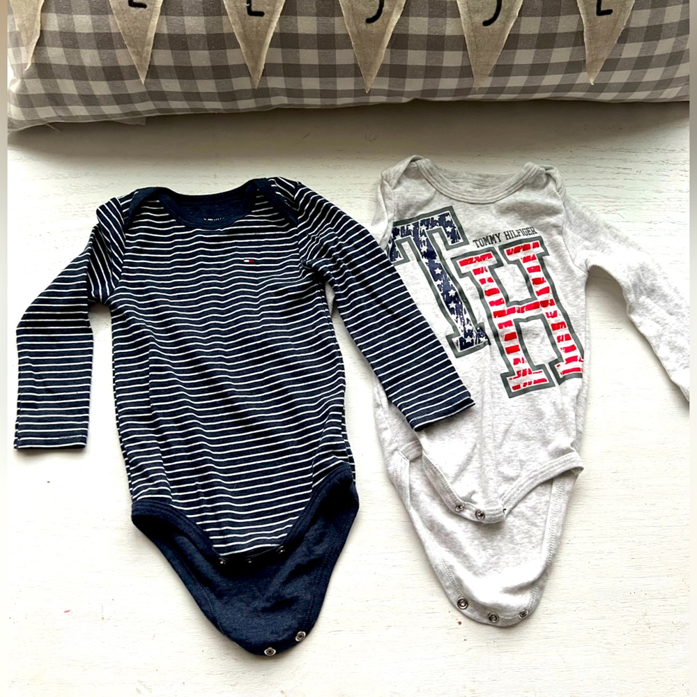 Tommy Hilfiger long sleeve onesies bundle